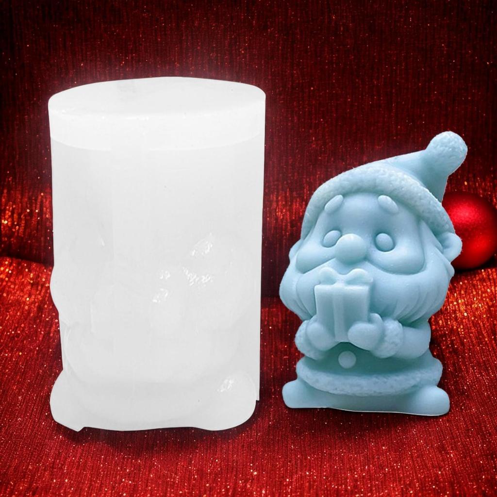 Santa Claus Silicone Candle Mold DIY Christmas Handmade Aromatherapy Candle Plaster Crafts Resin Cast Mold Christmas Gift