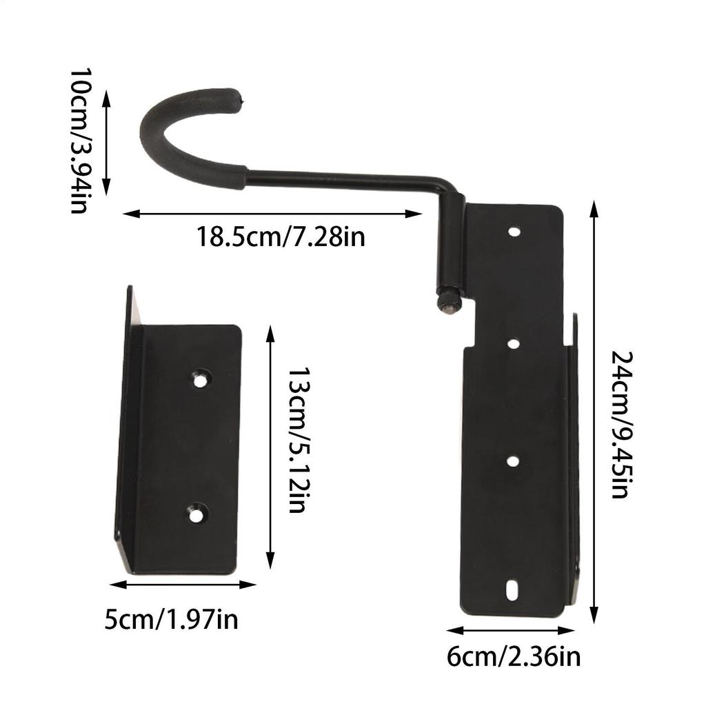 Bike Storage Rack Wall Mount Rotatable Rack For Bicycle Outdoor & Indoor Space-Saving Universal Metal Bicycle Storage Stand