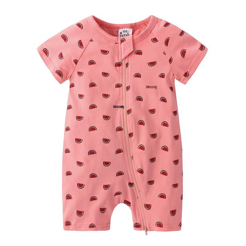 2026 Cotton Summer Bodysuit: Short Sleeve Romper for Newborns & Toddlers