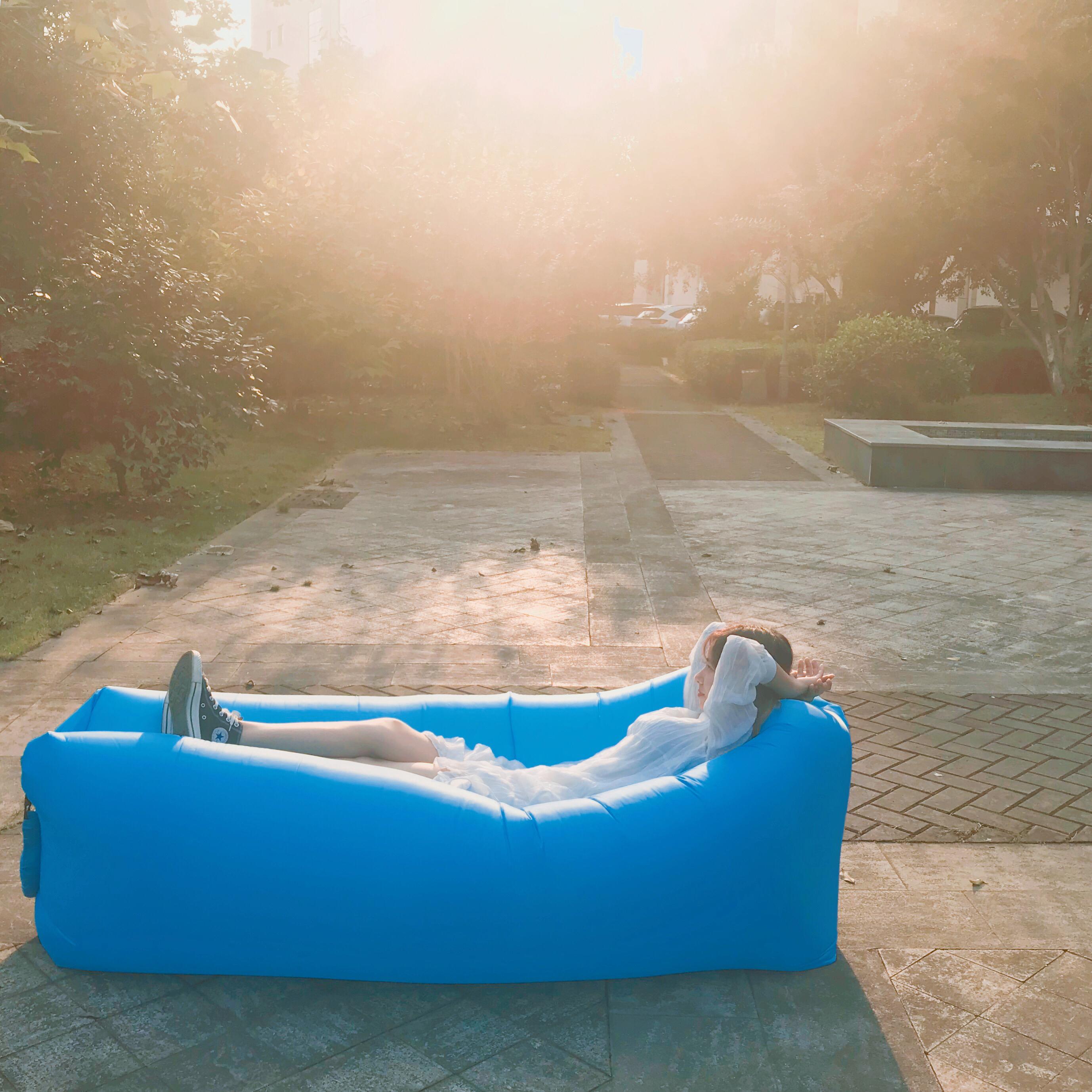 

Квадратный надувной шезлонг из полиэстера 190T/210D, рипстопа 210T/нейлона, дешевый спальный шезлонг