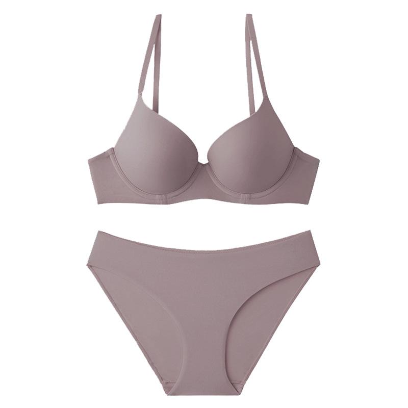 European and American large-size underwear summer smooth surface non-marking soft steel ring bra large chest small anti-sagging upper suppor