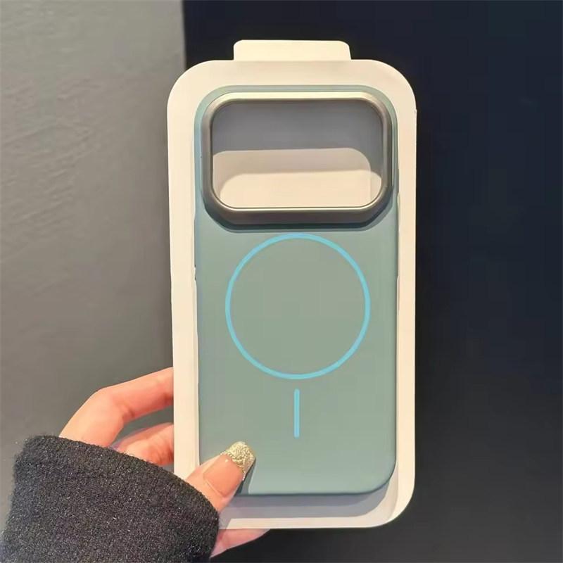 Matte Hard PC Magnetic Phone Case For iPhone 17 Air 16 15 14 13 12 11 Pro Max Plus For Magsafe Blade Lens Shockproof Armor Cover