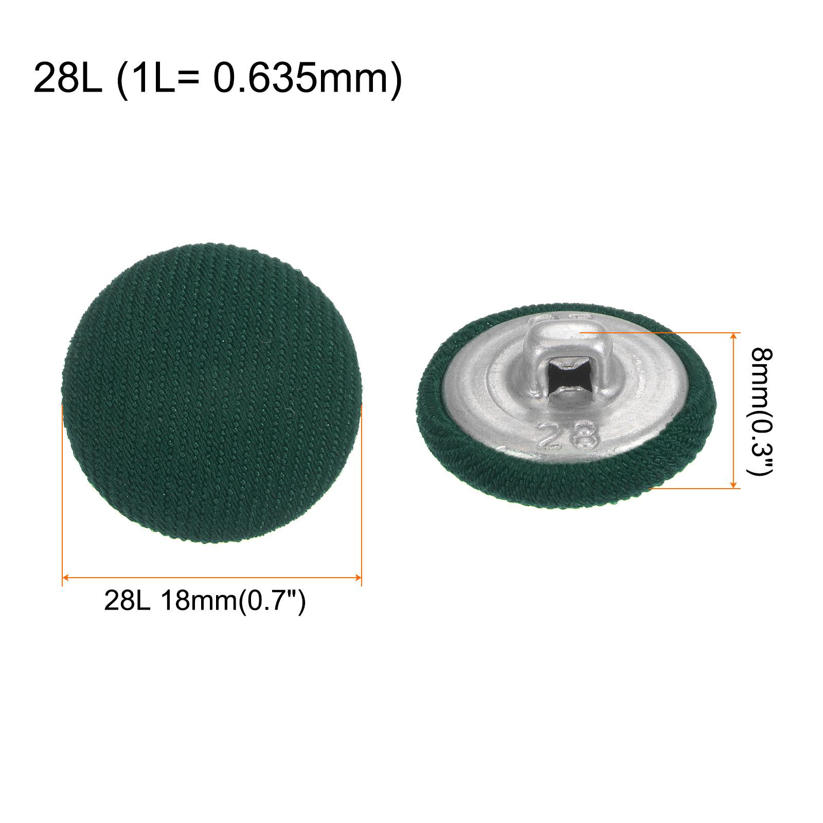 

10pcs Fabric Cloth Covered Button 18mm Metal Round Sewing Buttons, Light Green/Army Green/Alloy Orange армия зеленый