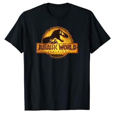 Jurassische Welt: Dominion T-Rex Logo T-Shirt Dinosaurier-Liebhaber Outfit Grafik-Tee Y2K Oberteile Niedliche Cartoon-Bekleidung für Kinder Erwachsene