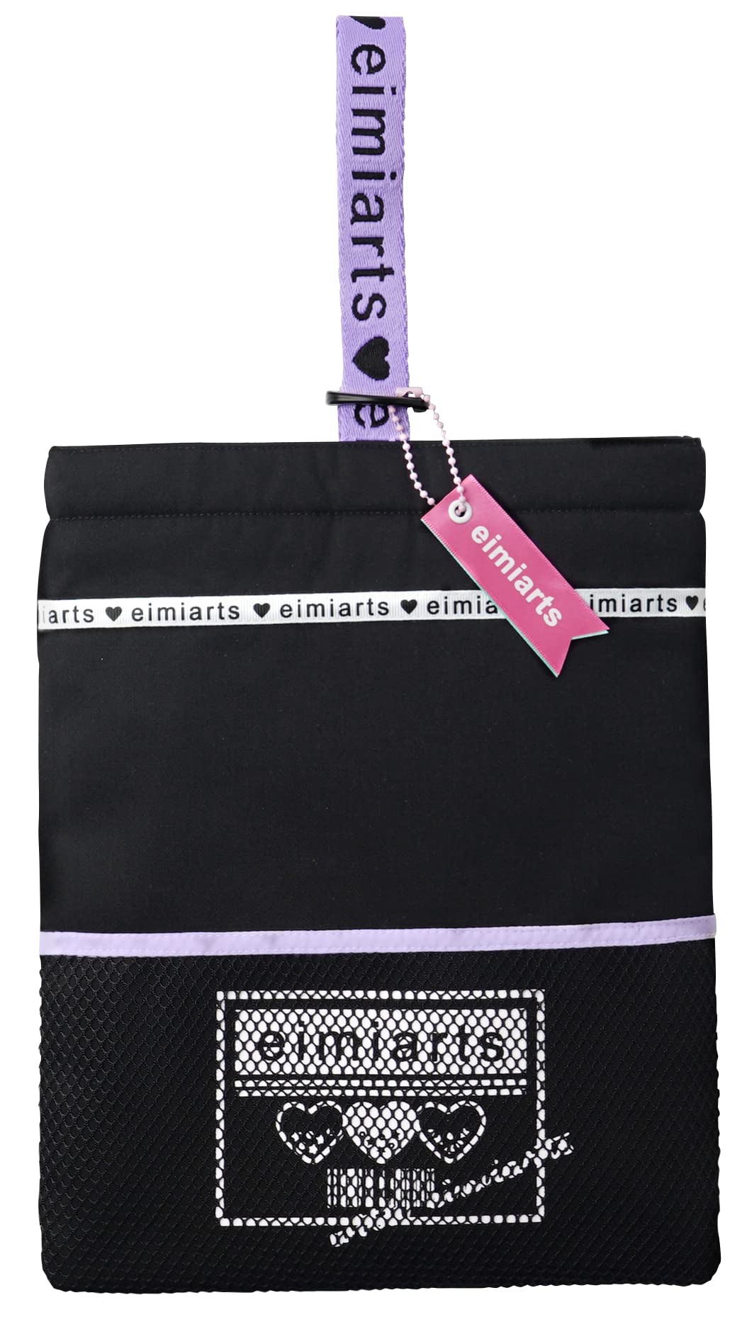 

[Arisana] Kids Shoe Bag for Girls, Shoe Case, Indoor Shoe Bag, Black