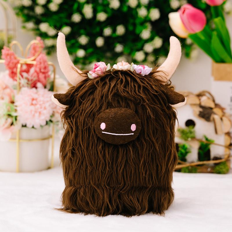 Highland Cow Adorable Plush Stuffed Animal For Kids High Quality Soft Fabric Design