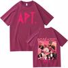 2025 Bruno Mars And Rose APT TShirts Unisex Harajuku ONeck Short Sleeve Popular Music Shirts Fans Gift