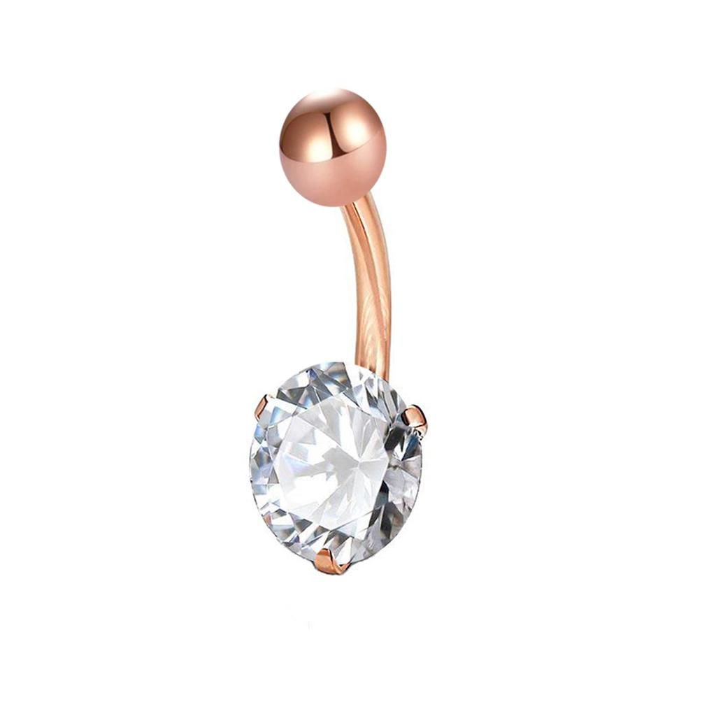 Drei-Krallen Zirkon Runde Kugel Bauchnabelring Körperpiercing Schmuck