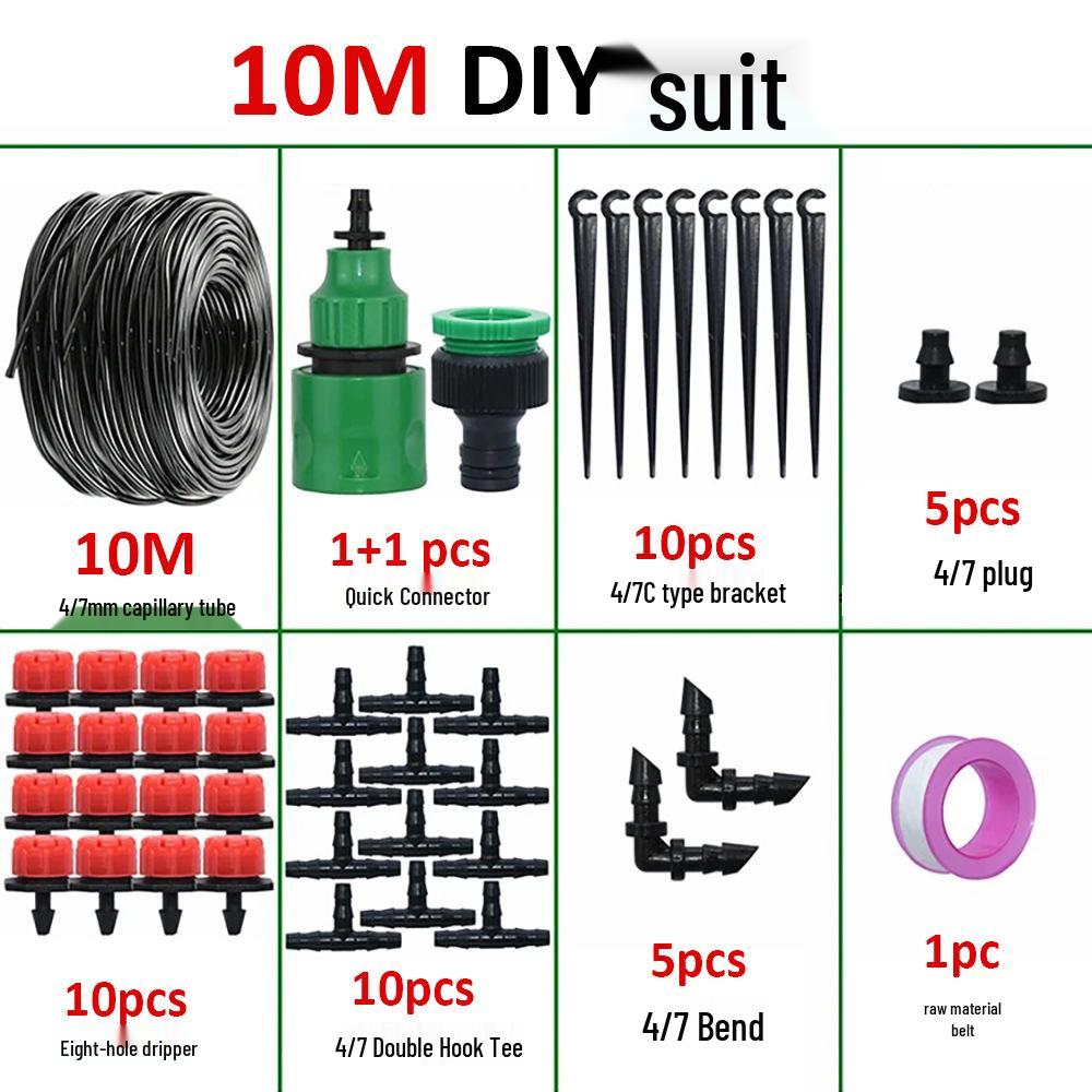 Adjustable Drip Irrigation Nozzle Set for Potted Plants and Garden Watering