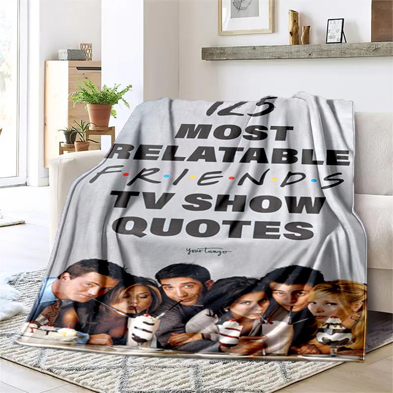 1PC Friends printed blanket, all season lightweight home office outdoor nap multifunctional blanket A9