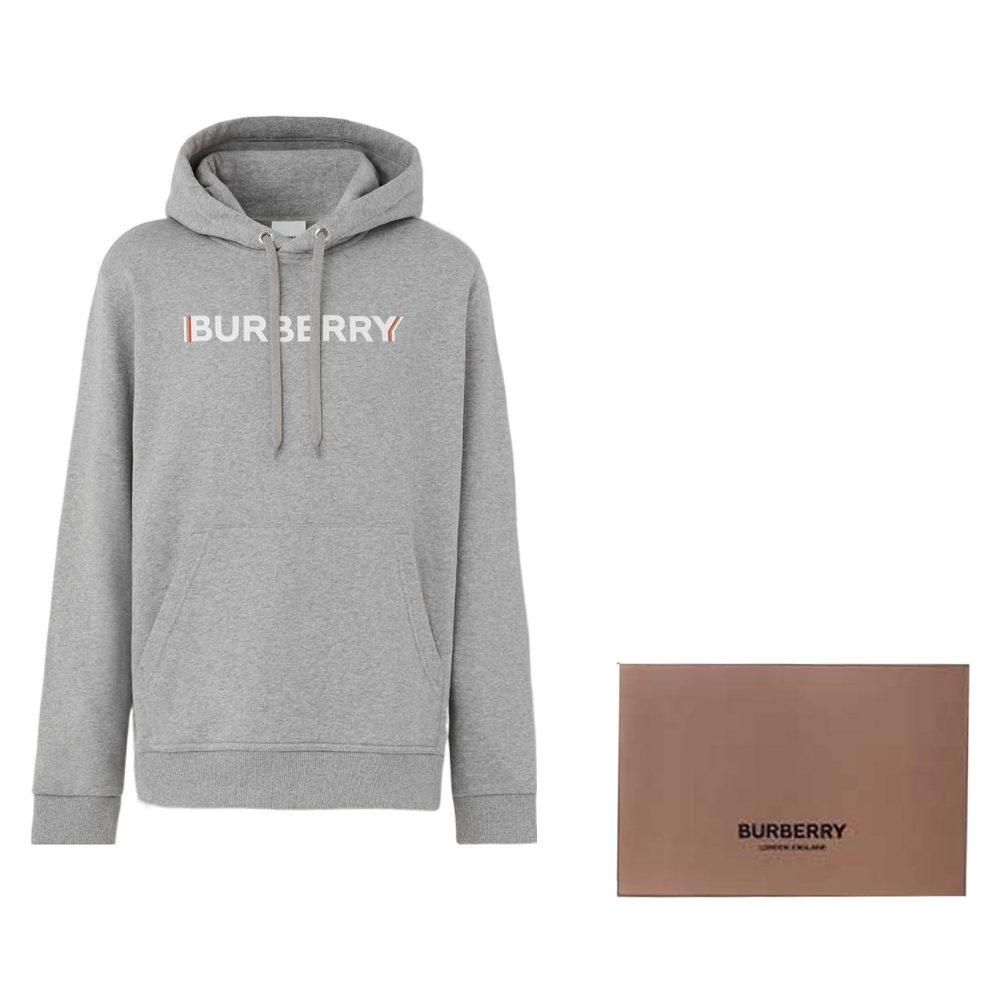 Burberry Logo Print Cotton Hoodie 80529791