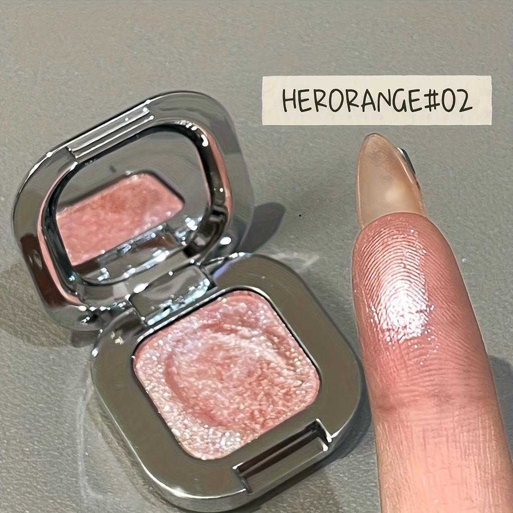 Diamond Highlighter Single Color Eyeshadow with Fine and Sparkling Shimmer, Applies Evenly and Richly, Waterproof Eyeshadow, Soft Texture Eye Makup