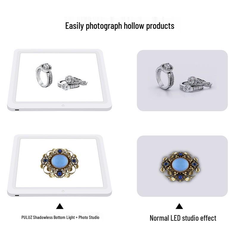 PULUZ Schattenfreie Lichtbox Kit: 25CM Hohe Helligkeit Foto-Studio-Requisiten mit kostenlosem Keying für Produktfotografie
