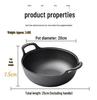 Double-Handled Cast Iron Pot for Stew and Soup, Coating-Free, Induction and Gas Compatible, Thickened Flat-Bottom Frying Pan.