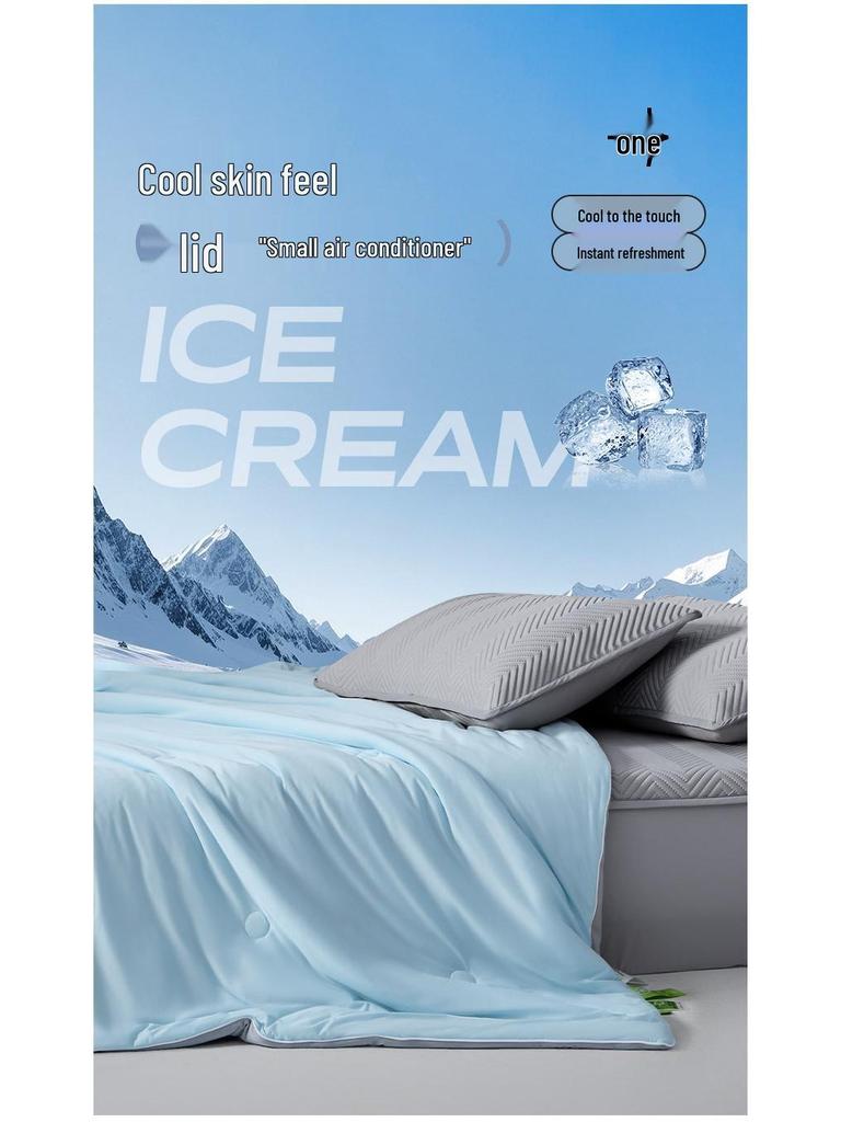 Premium Double-Sided Cool-Touch Antibacterial Ice Silk Summer Quilt