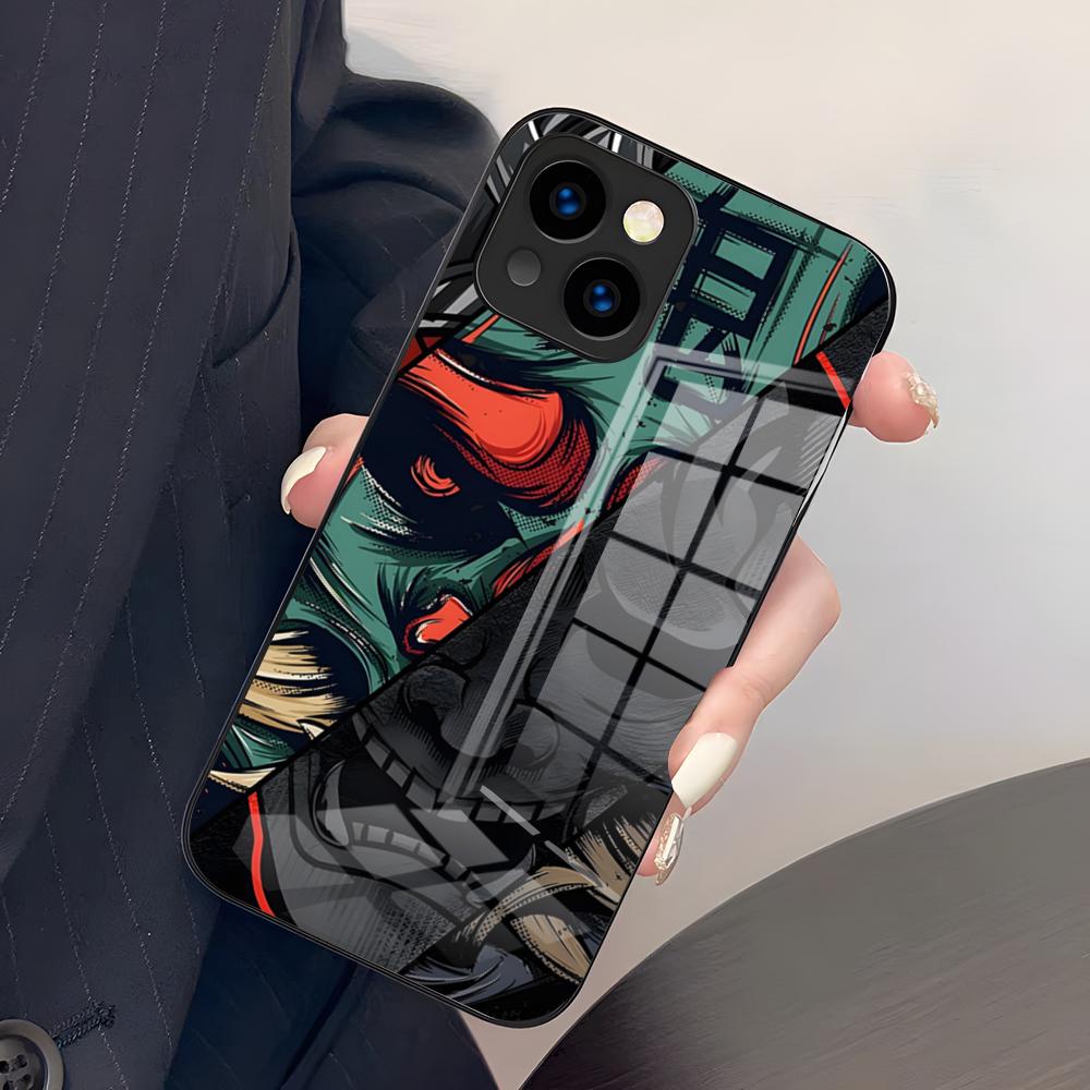 Samurai Mask Phone Case For IPhone 17 Pro Max 15 Pro 16 14 Plus 12 13 Mini 11 Pro Shockproof Glass Cover
