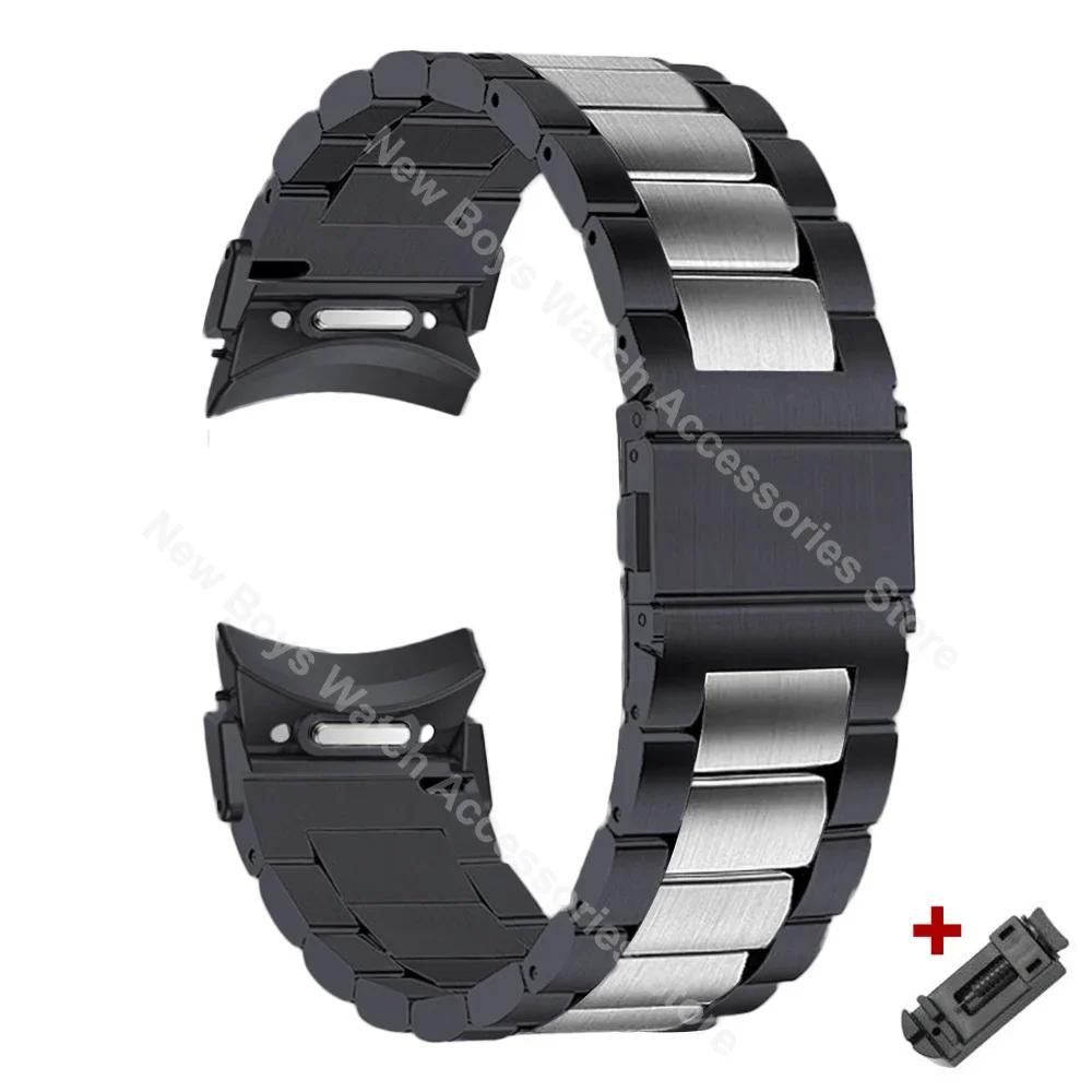 Quick Fit Stainless Steel Band for Samsung Galaxy Watch 7 6 4 5 Pro 40 44mm 45 42 46mm No Gap Strap for Watch6 Classic 43mm 47mm