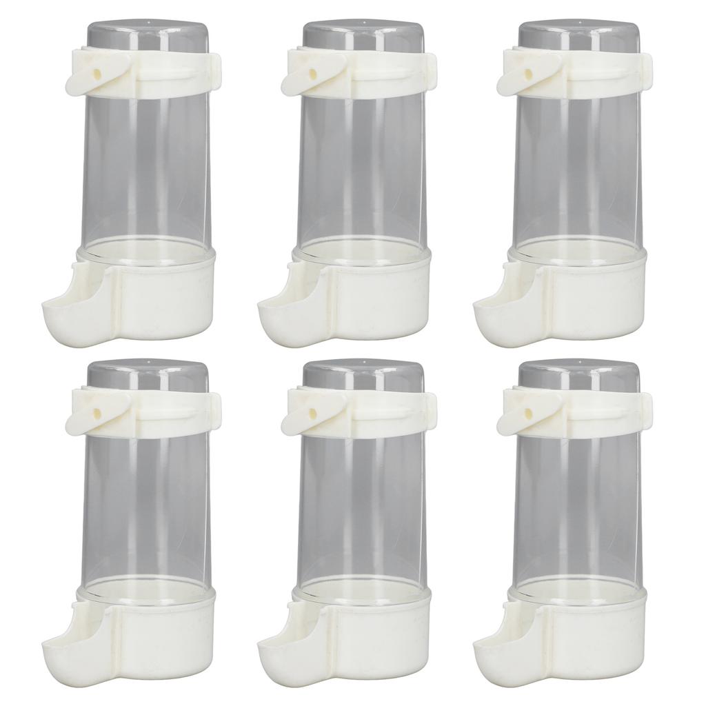 6pcs Birds Cage Water Feeder Professional Automatic Spill Proof Bird Water Hanging Feeder for Pets