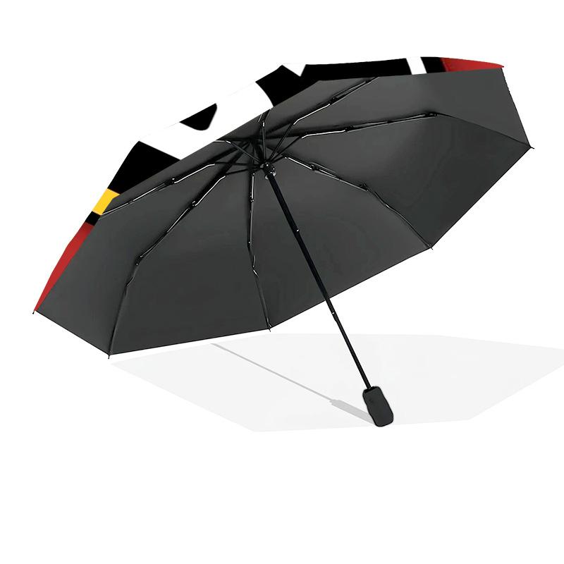 Star Soccer Emblem Printed Automatic Umbrella, 8-Frame for Travel, camping, Casual Umbrella, Essential Gift for for family and friends