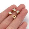 20 stuks 10 stuks Roestvrij Staal Strass Kralen Goudkleurige Spacer Losse Kralen Bedels voor Sieraden Maken Armband Ketting DIY