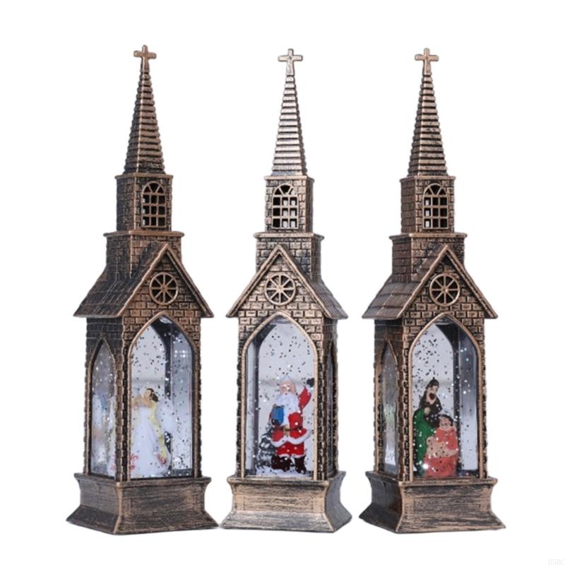 Holiday Water Lanterns LED Light Church Sculpture For Christmas New Years Wedding Indoors Outdoor Decorations
