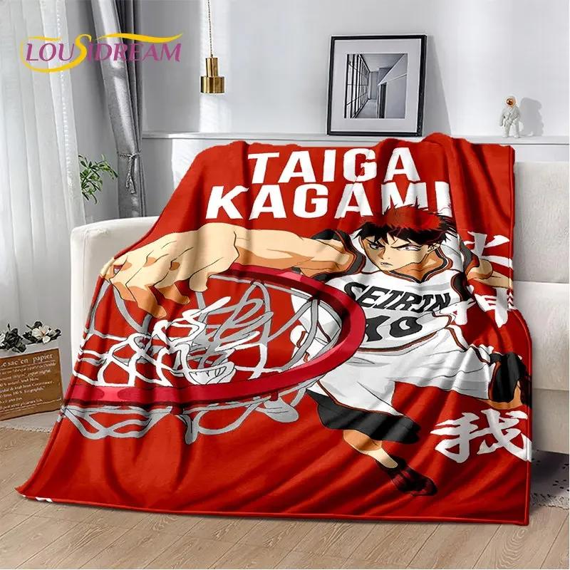 Kuroko'nun Basketbol Anime Karikatür Yumuşak Peluş Battaniye, Flanel Battaniye Oturma Odası Yatak Odası Yatak Kanepe Piknik Koyu için Battaniye