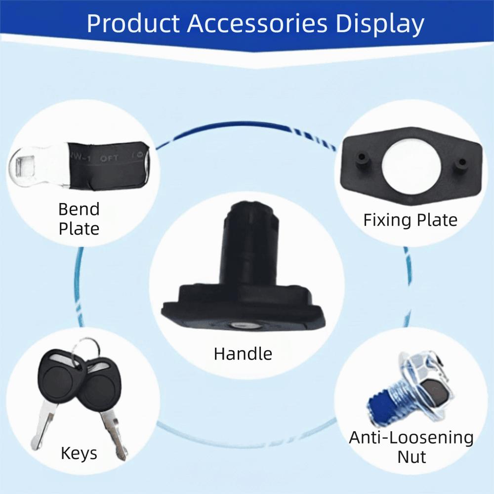 Black Color Caravan Furniture Locks T-Handle Lock Motorhome Door Lock RV Cabin