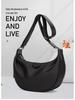 2025 Minimalist Retro Dumpling Large-Capacity Nylon Crossbody Shoulder Bag for Women
