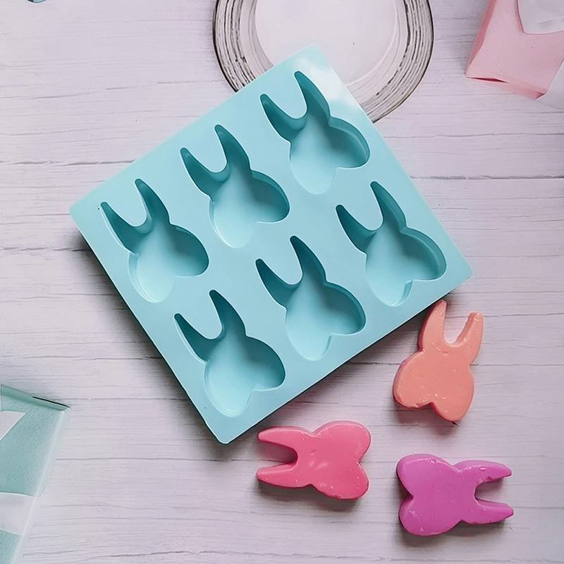 Silikonová forma na zuby 6 dutin 3D stoličky Podnos DIY Nástroje na pečení a zdobení Pro čokoládu Gumové bonbóny Želé Forma