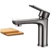 HANDUNYOU Gunmetal Grey Bathroom Sink Faucet