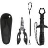Professional Multifunctional Fishing Pliers Tool Set with Hook Remover, Split Ring Pliers, Built-in Tape Measure and Line Cutter, All-in-one Fishing