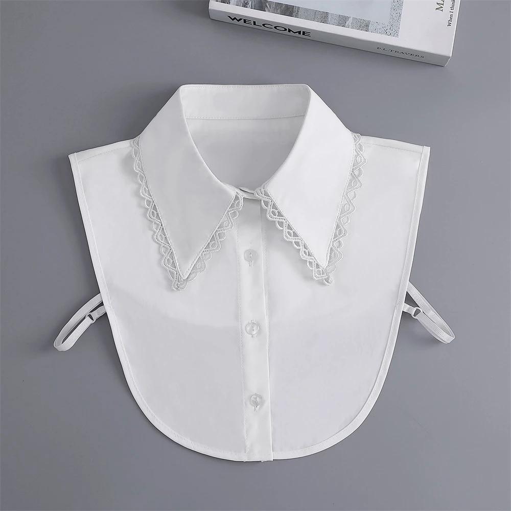 Linbaiway New Lapel Fake Collar Vintage Detachable Shirt Collar for Women Blouse Sweater False Collar Lapel Top Neckwear Ties