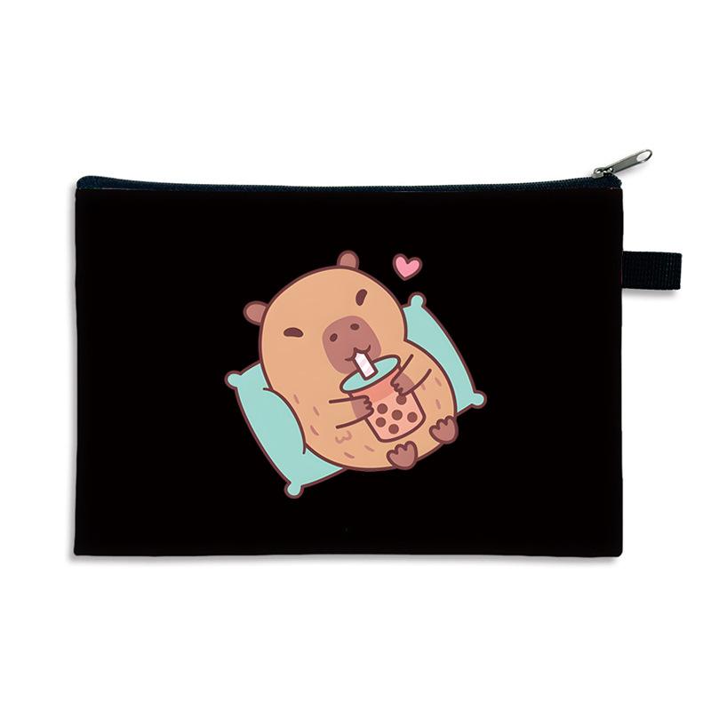 Printed Fashion Primary School Students Pencil Bag Creative Cartoon Pattern Zipper Stationery Pencil Bag Change Bag