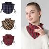 Checkered Pattern Detachable Collar Soft Polyester Fabric Decorative Lapel Collar For All Day Wear Women Accessories