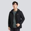 CAMEL Urban Techwear Collection Logo Printed Hooded Long Sleeved Outdoor Fleece Lined Jacket Men's Black MG12266118