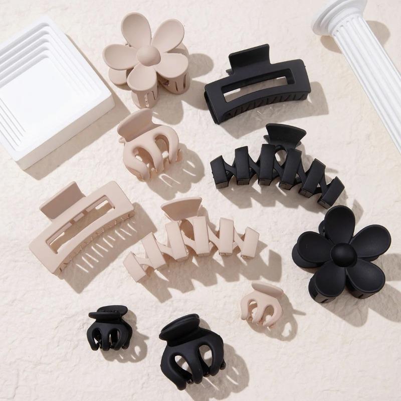New Fashion Milk Cafe F Hairpin Combination Grab Clip Set Amazon Frosted All-match Hinky Hair Accessories Shark Clip