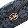 COACH Kleo Chambray Plain Weave Fabric Handbag Medium Women's Denim Blue (Unisex) Handbags C8513 IMDEI