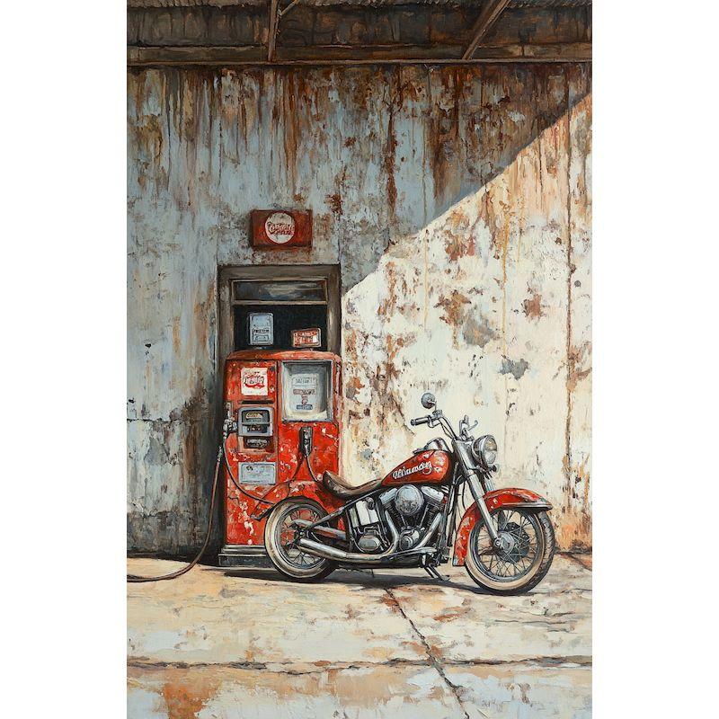 

GATYZTORY Vintage motorcycle Picture For Drawing By Numbers Landscape Painting On The Wall Home Decoration Adults Acrylic Paint 30x20cm no frame светло-зеленый