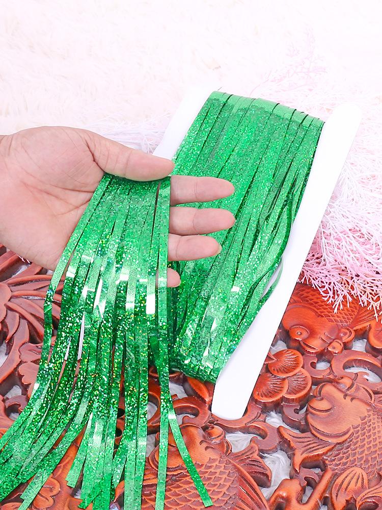 2.6m Silk Laser Rain Curtain for Stage & Party Decor