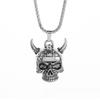 New Fashionable Personalized Trendy Simple Mens Sheep Horn Skull Bell Necklace Pendant