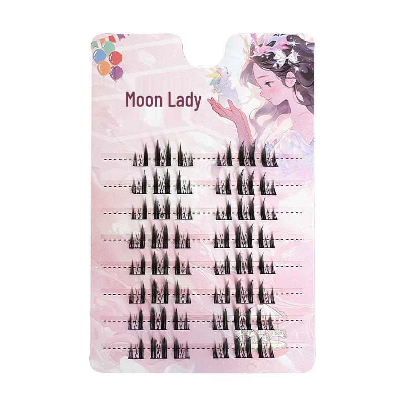 

Moon Jiao Niang Cat Elf Dense Faux Eyelashes: Natural, Curled, Segmented for a Pure Desire Look