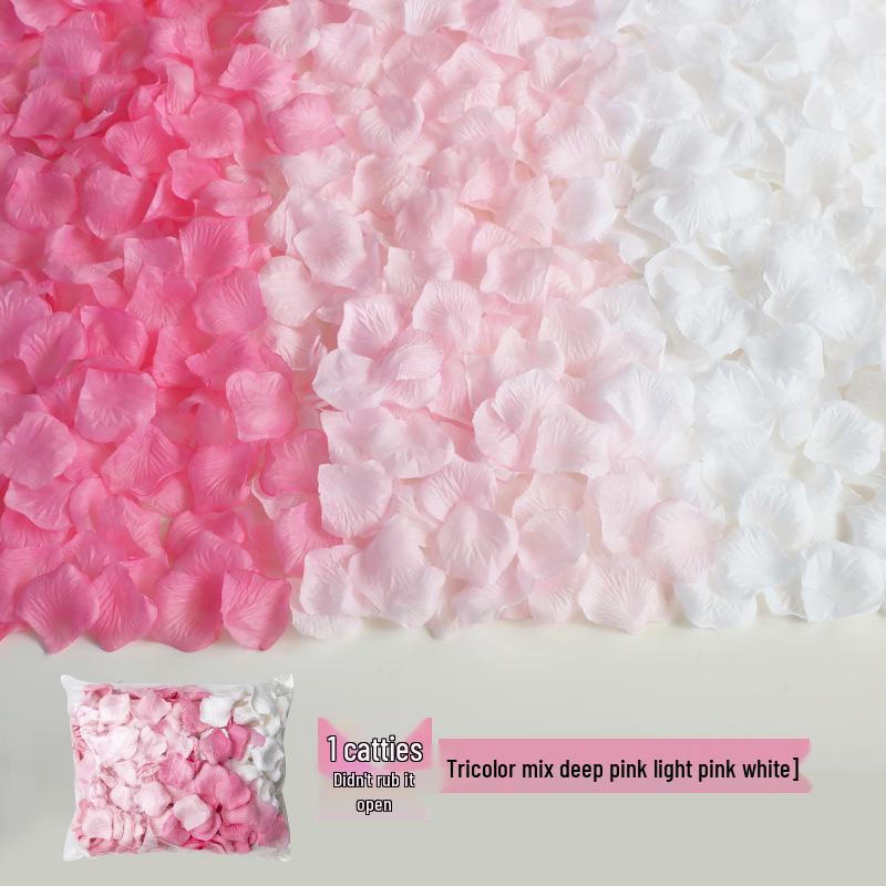 Romantische Hochzeits-Verlobungsdeko: Rote Rose Simulierte Blütenblätter