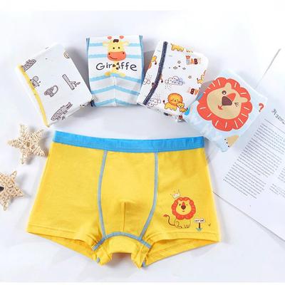 5PCS Children's Cotton Underwear Boys' Boxer Briefs Cartoon Comfortable Kids Cute Underwears