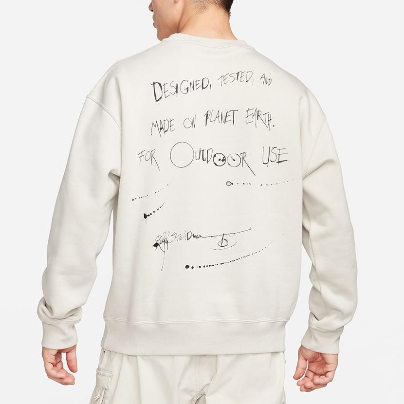 Nike Felpa French Terry con Stampa Lettere ACG Uomo Top Beige FD8761-072