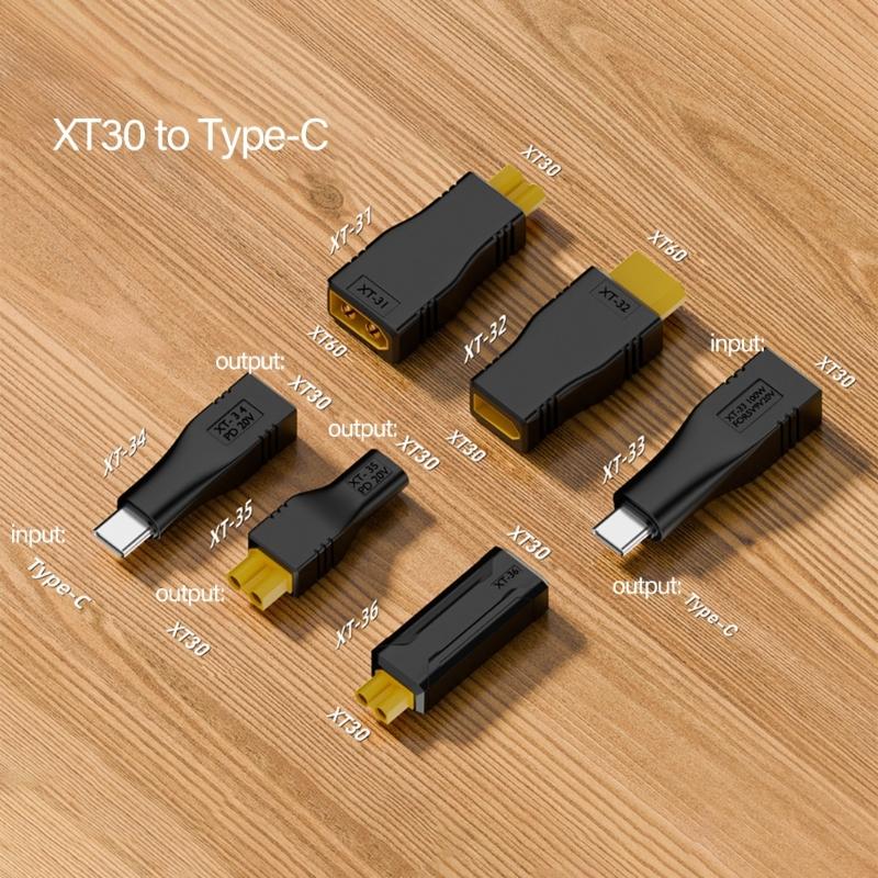 High Efficiency XT30 / XT60 /Type C Male Female Fast Charge Adapter for Quick Charging Drones and Electronics