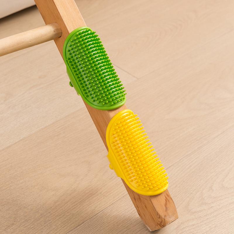 Wall-Mounted Self-Combing and Massaging Pet Brush for Cats and Dogs