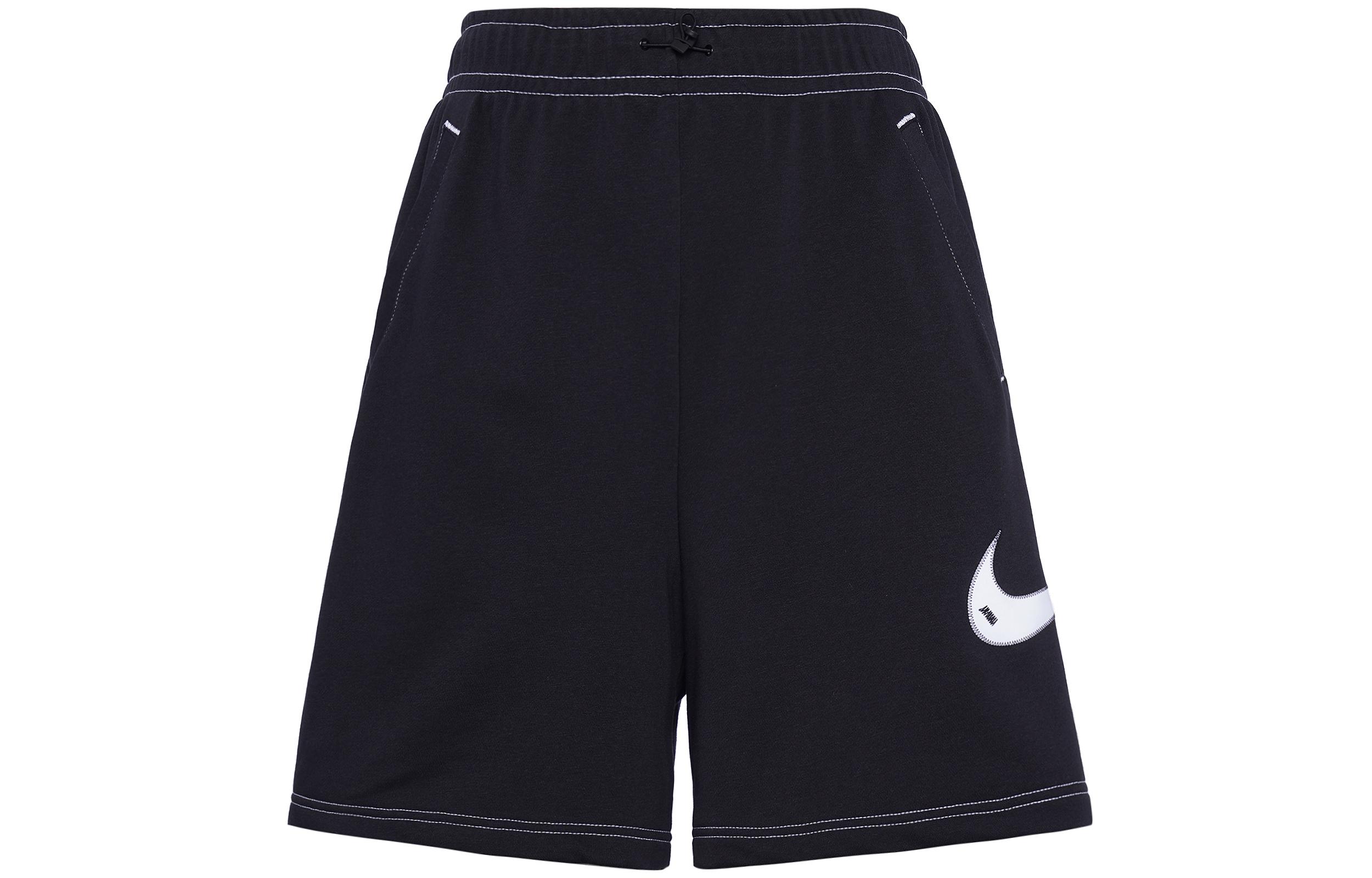 Nike Sportswear Swoosh Fleece High-Rise Shorts Black DM6750-010 XL