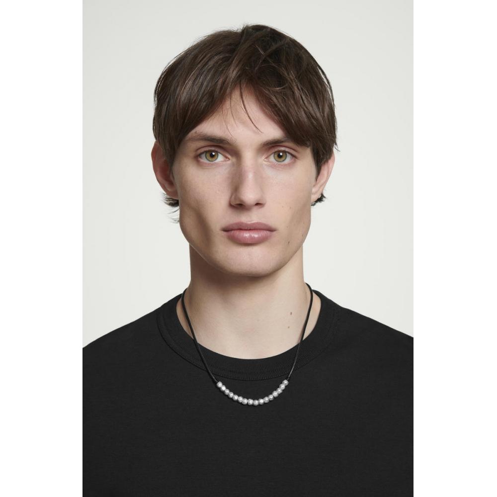 

Cos Japan Beaded Cord Necklace black/silver/ONESIZE