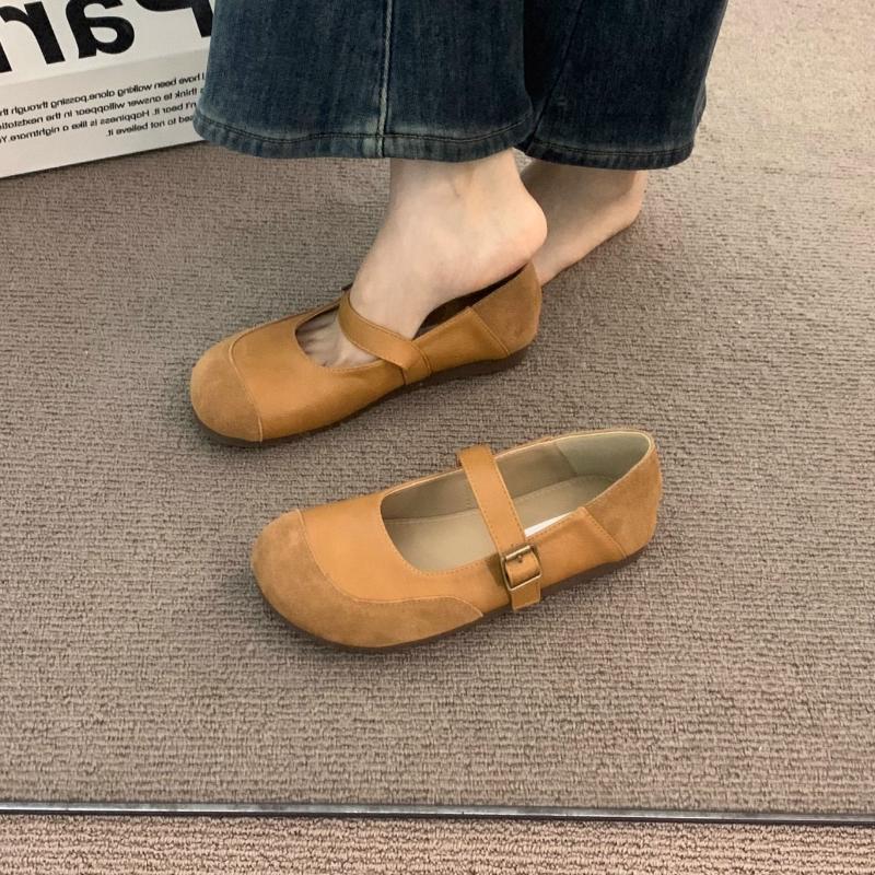 

Fashion Mary Jane Single Shoes 2025 Spring/Autumn Sweet Retro Soft Round-toe Ballet Flat Shoes Comfortable and Evergrande Women s Shoes 40 шоколадный