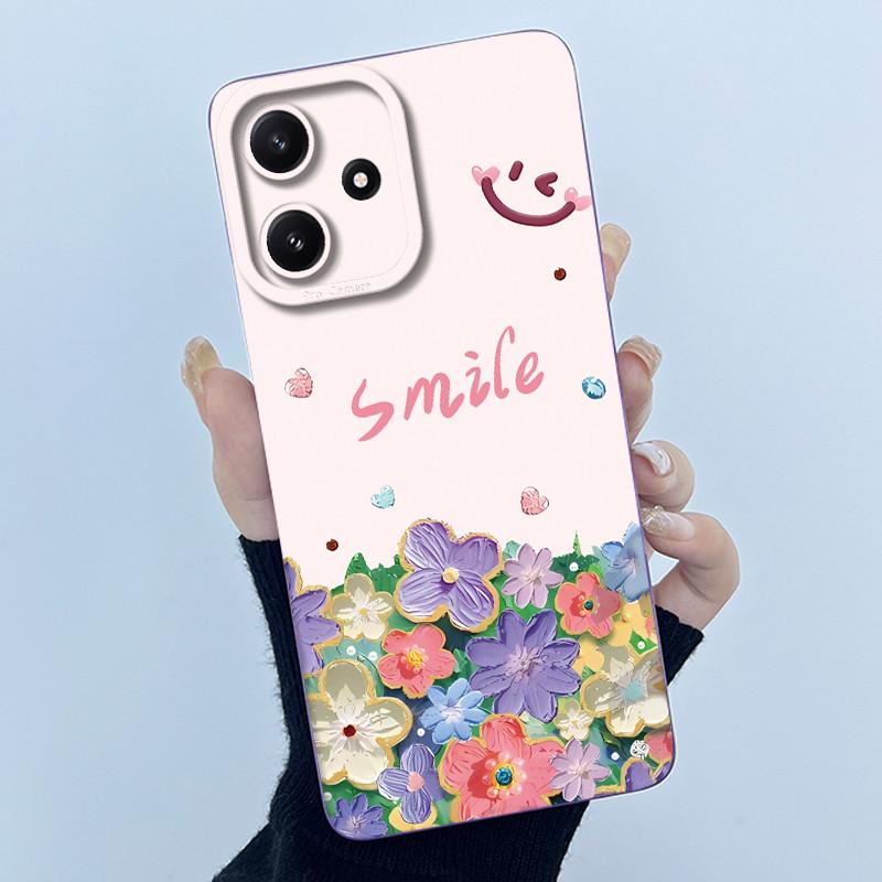Phone Case For Xiaomi POCO M6PRO 5G Redmi Note 12R 5G Cute Panda Sweet Girls Cats Shockproof Silicone Back Cover For Redmi 12 5G
